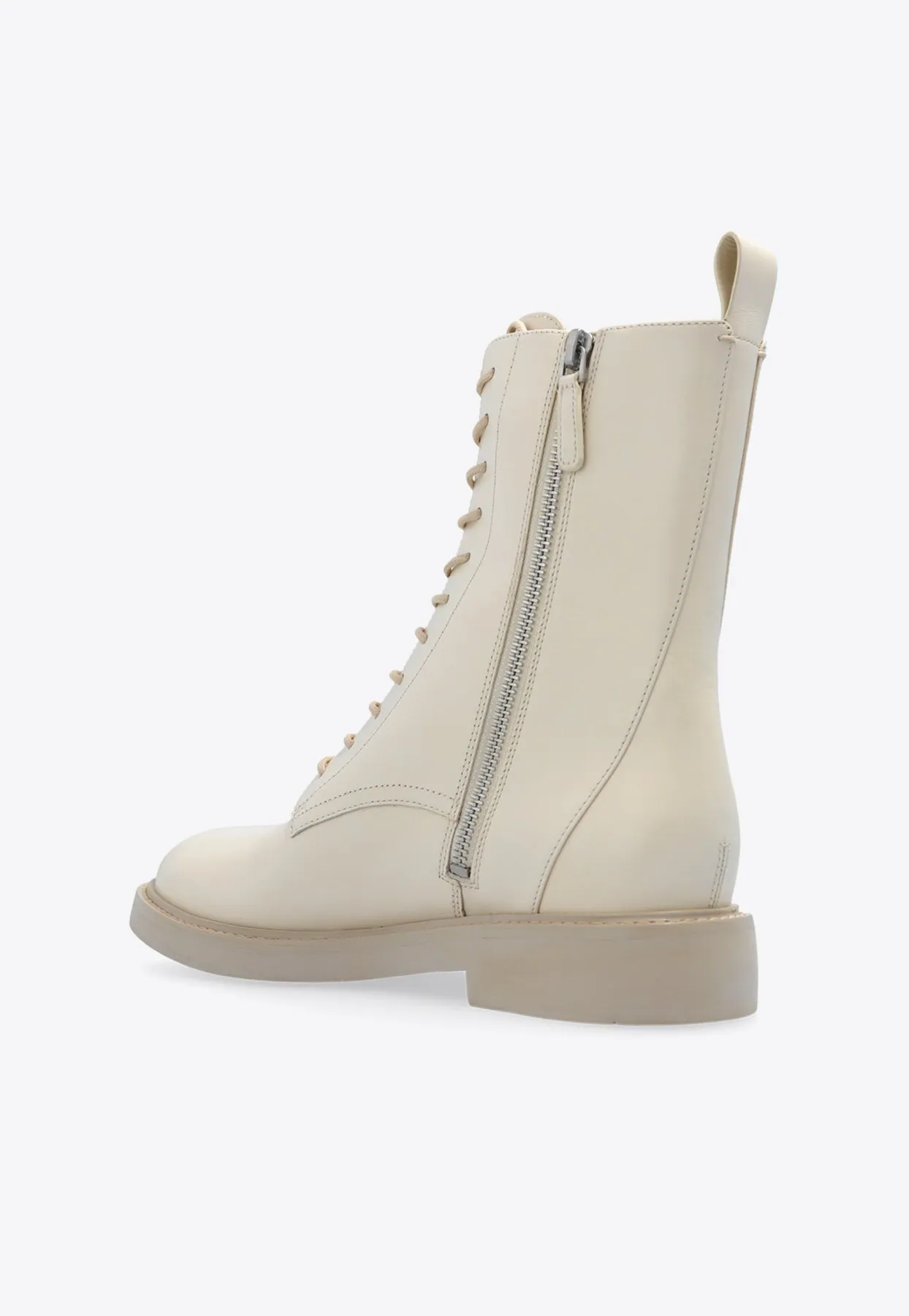 Double T Leather Ankle Boots