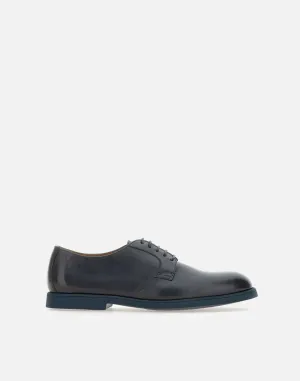 Doucals Triumph Blue Leather Lace Up Shoes