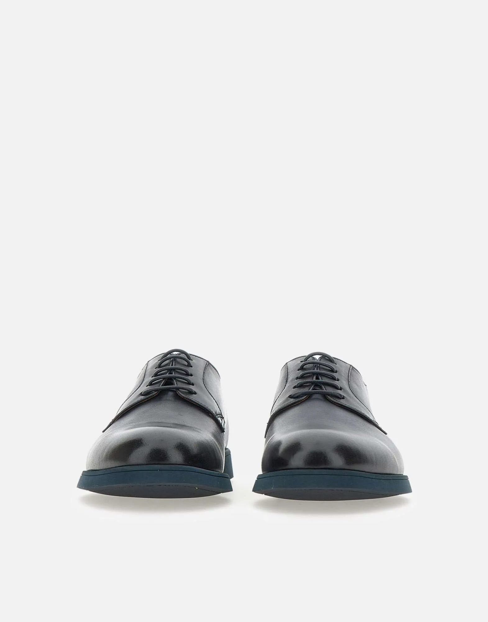 Doucals Triumph Blue Leather Lace Up Shoes