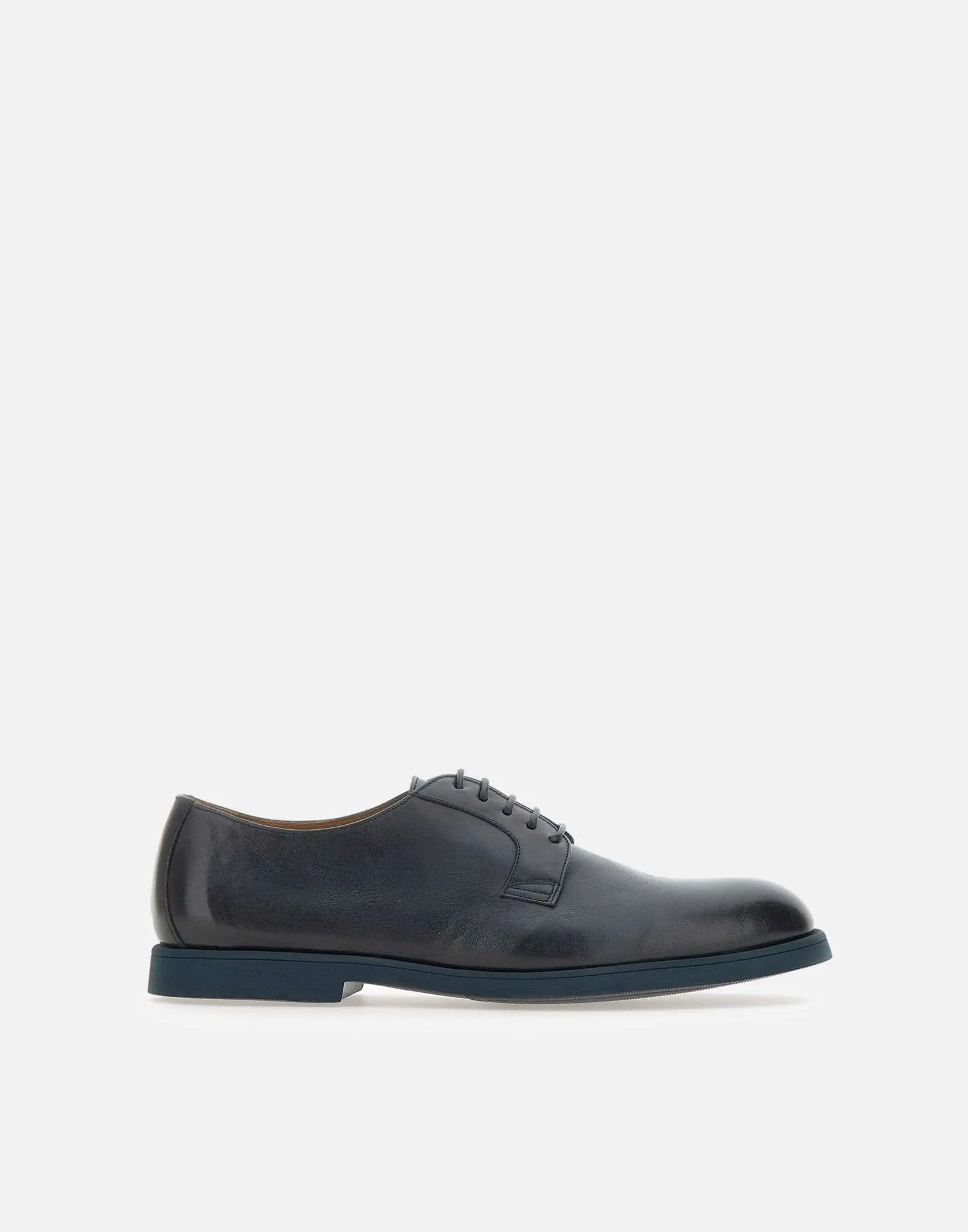 Doucals Triumph Blue Leather Lace Up Shoes