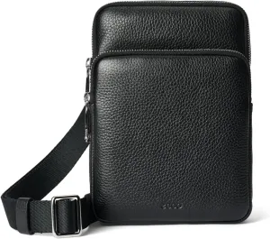 ECCO Flat Pouch, Black Pebbled Leather