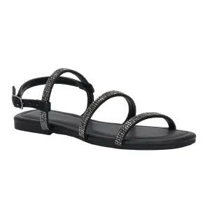 Elude - Embellished Straps Slingback Flat Sandals