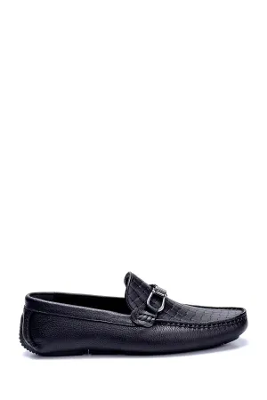 Erkek Deri Baskılı Loafer