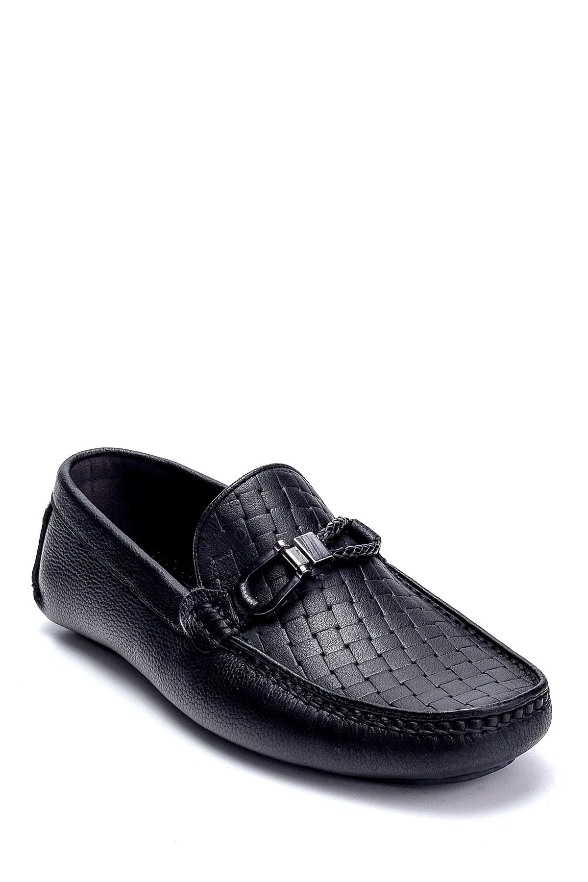 Erkek Deri Baskılı Loafer