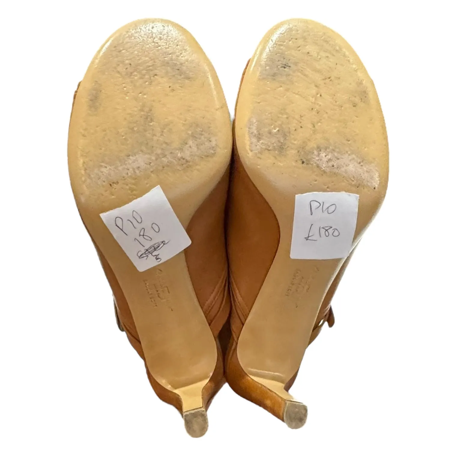 Ferragamo 'Emeric' Brown Mule Heels - 7
