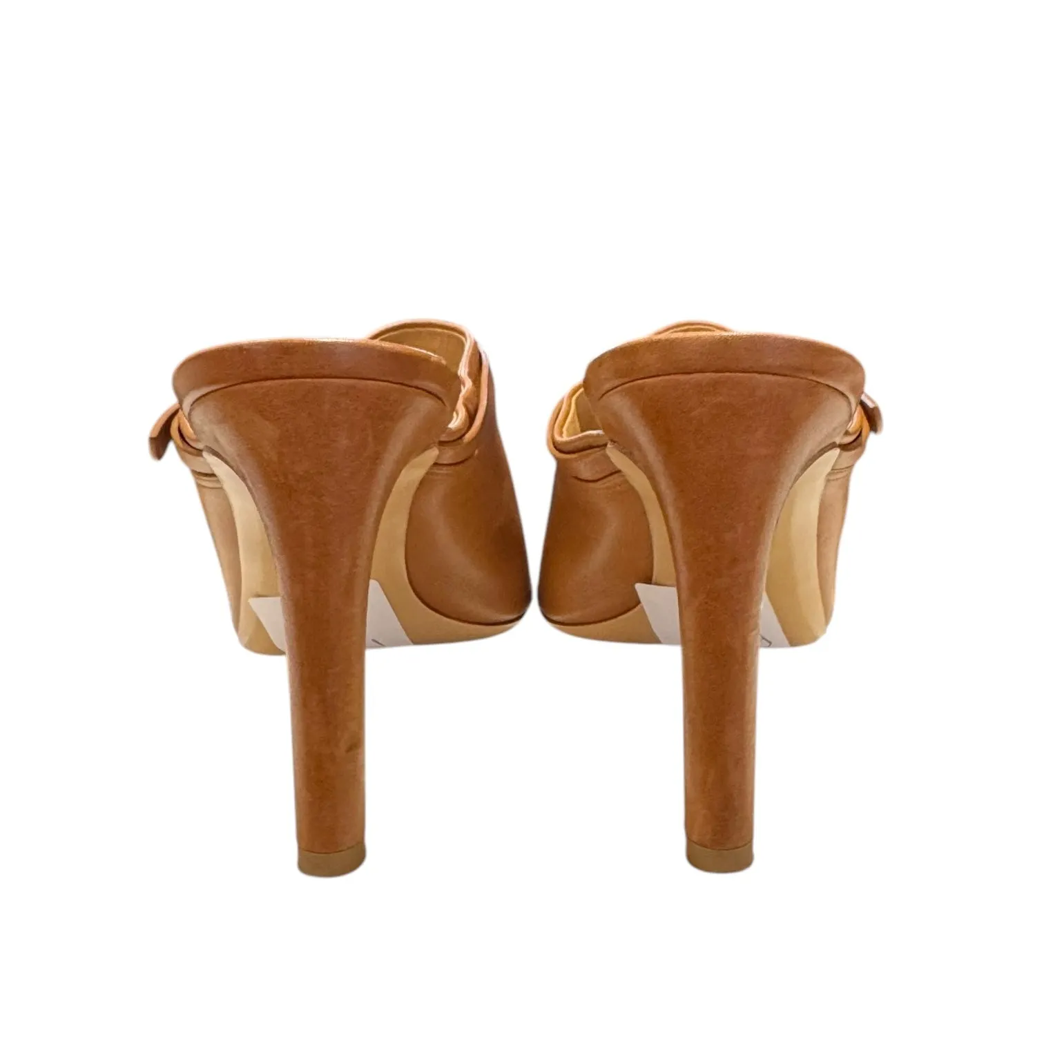Ferragamo 'Emeric' Brown Mule Heels - 7