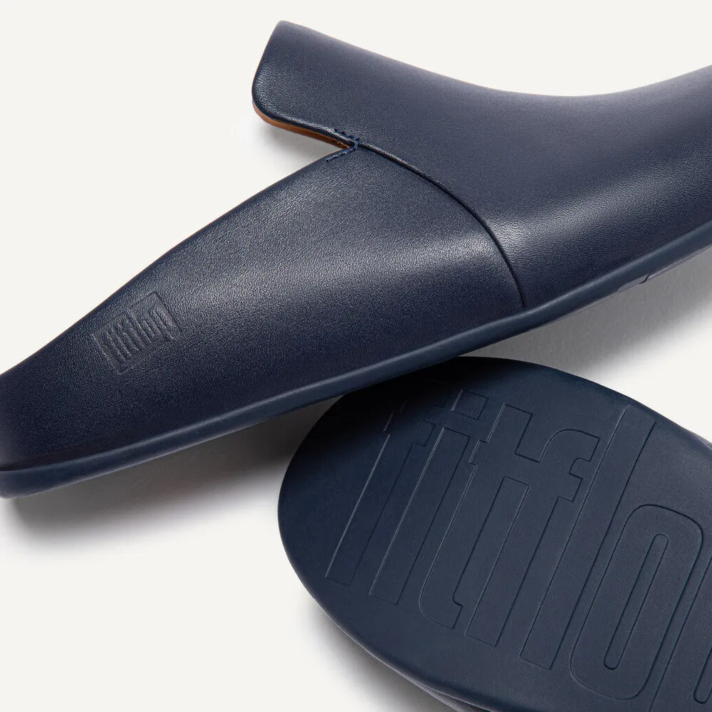 FitFlop CHRISSIE II Haus Womens Leather Slippers Midnight Navy