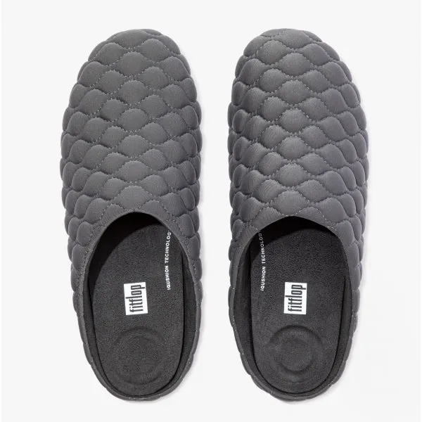 FitFlop SHOVE COSY Mens Mule Slippers Pewter Grey