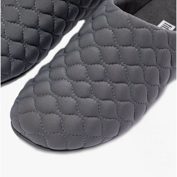 FitFlop SHOVE COSY Mens Mule Slippers Pewter Grey