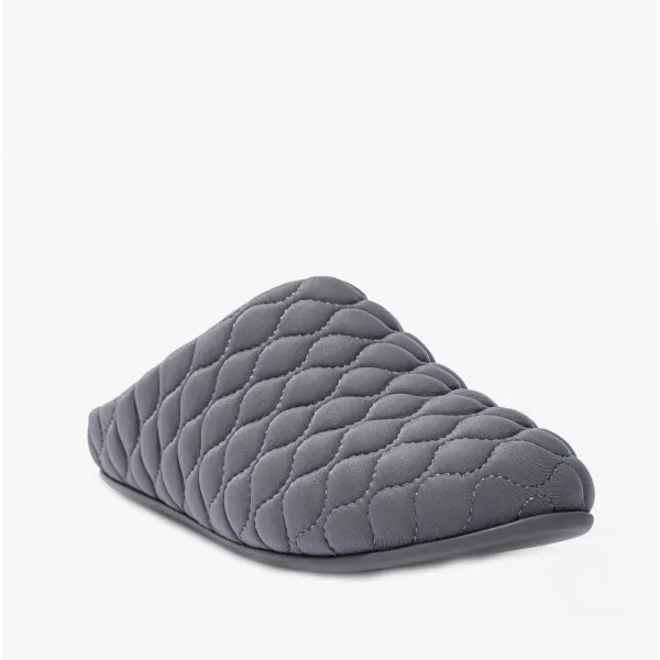 FitFlop SHOVE COSY Mens Mule Slippers Pewter Grey