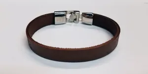 Flat Band Leather Bracelet