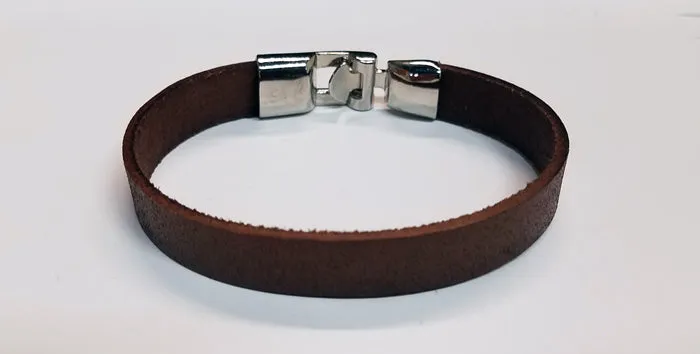 Flat Band Leather Bracelet