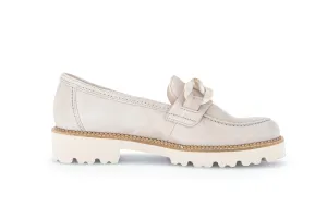GABOR - 25.240.12 CHUNKY SLIP-ON SHOE - CREAM SUEDE