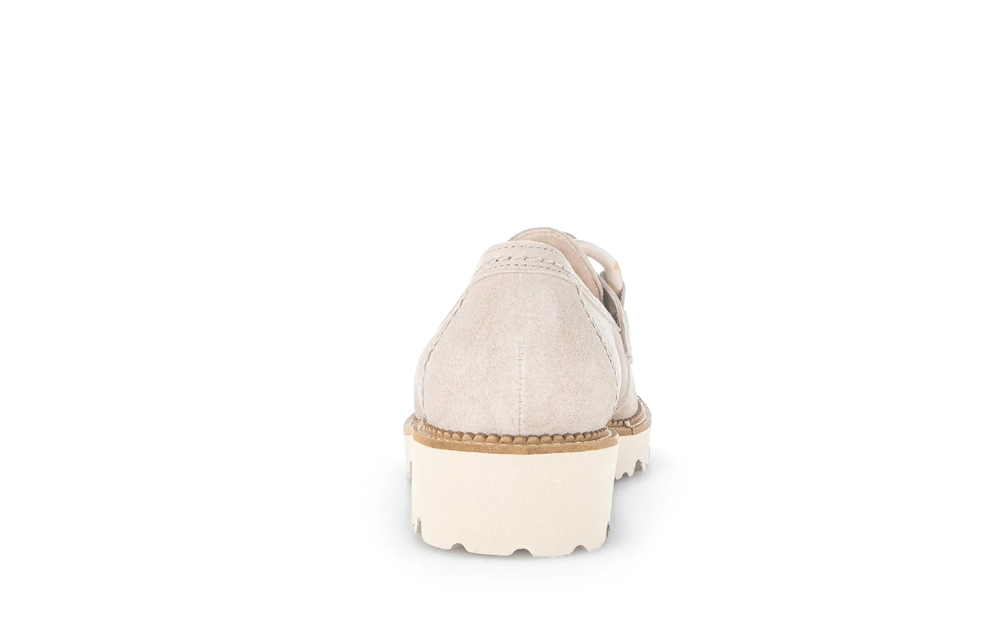 GABOR - 25.240.12 CHUNKY SLIP-ON SHOE - CREAM SUEDE