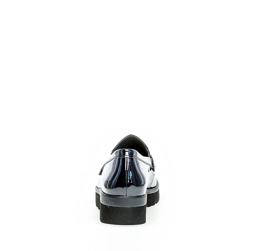 GABOR - 52.544.96 SLIP-ON SHOE - NAVY PATENT CROC