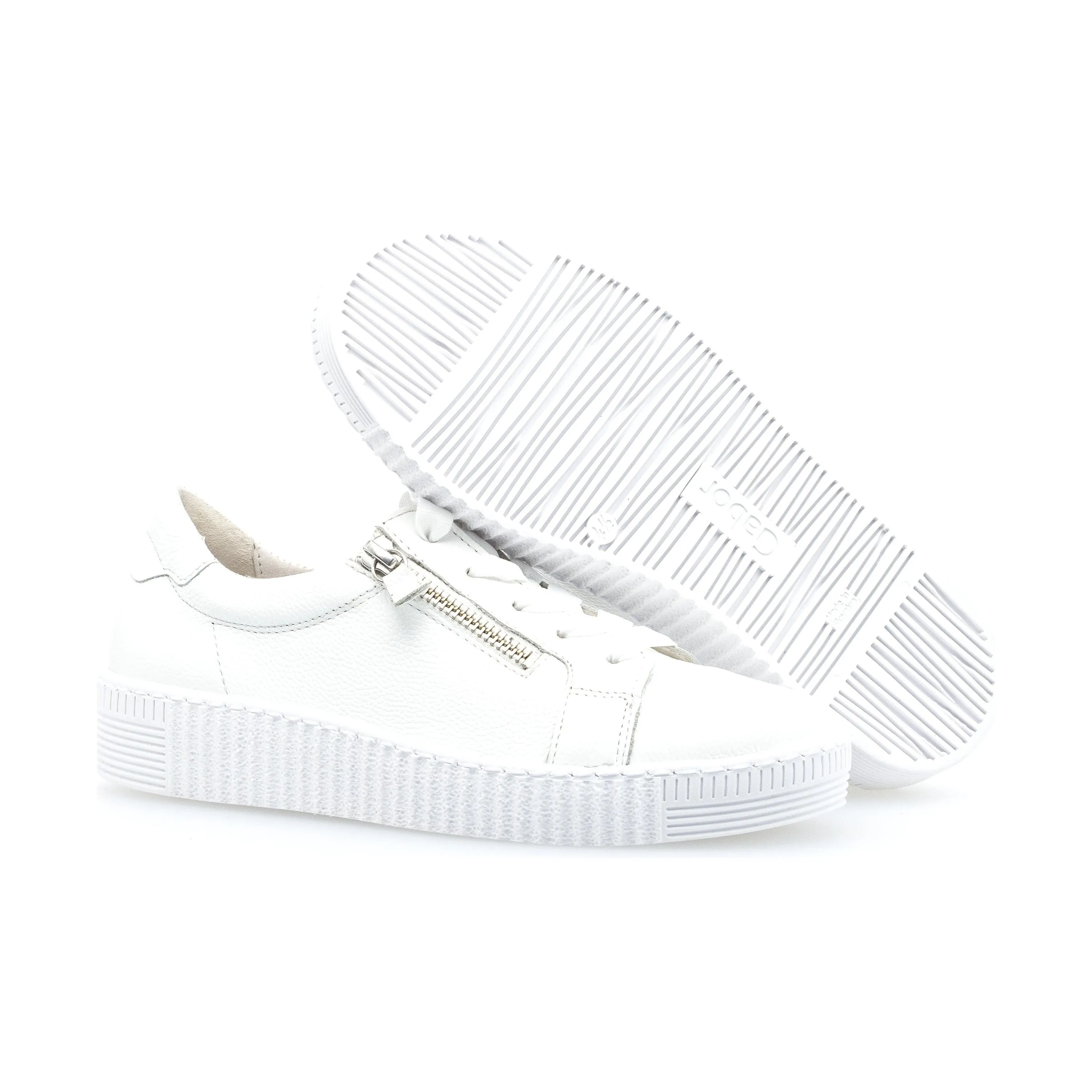 Gabor Wisdom - Ladies Lace with Zip Trainer in White