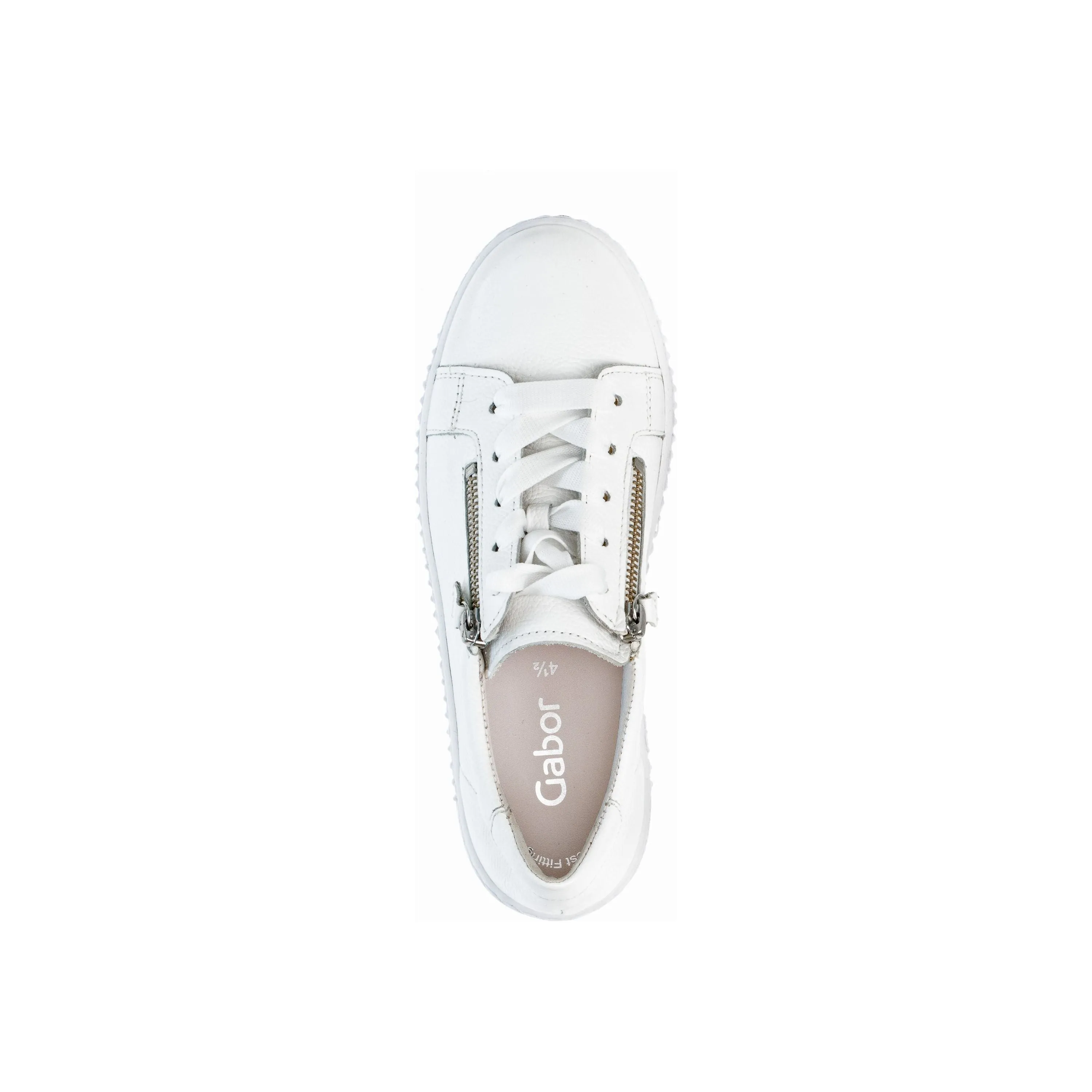 Gabor Wisdom - Ladies Lace with Zip Trainer in White
