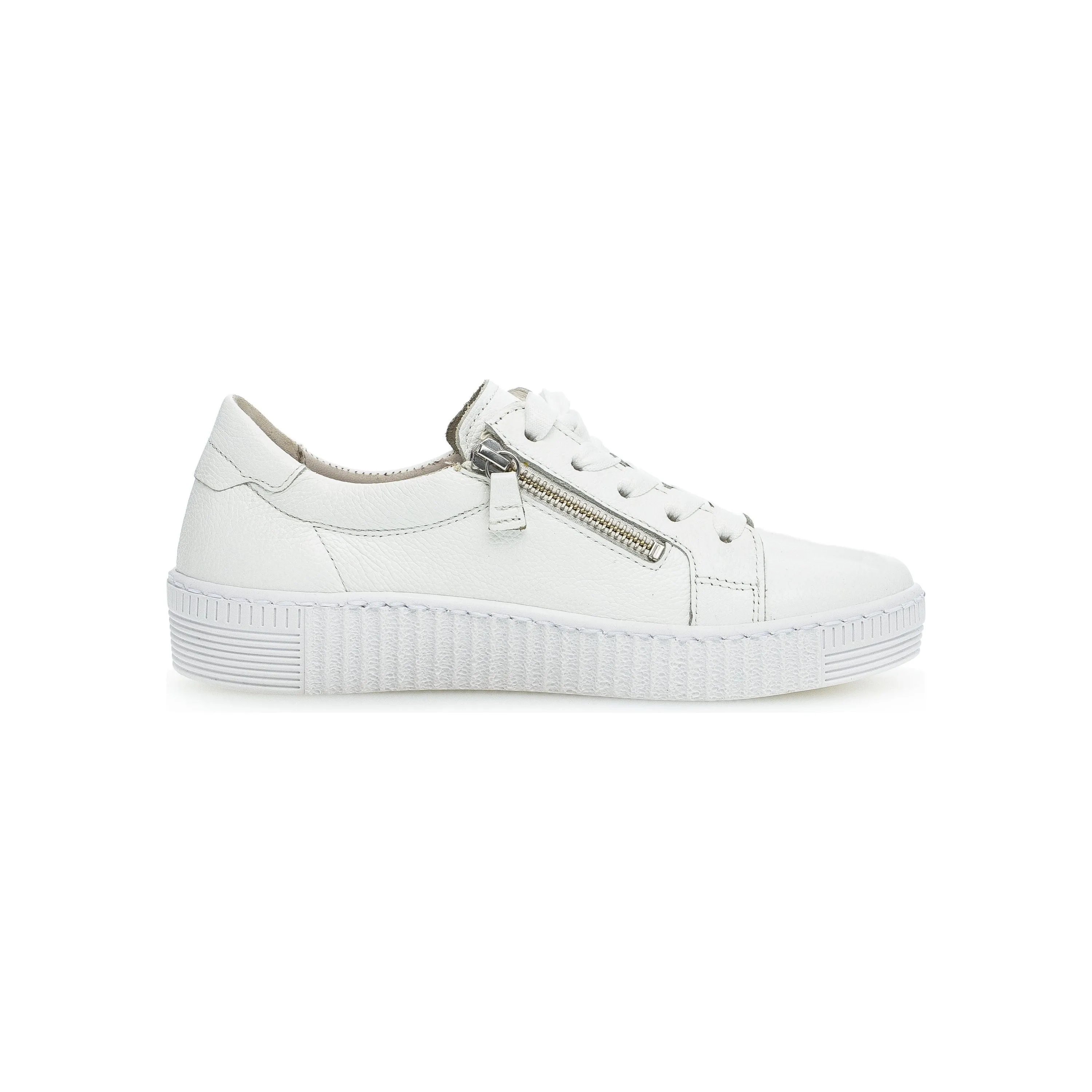 Gabor Wisdom - Ladies Lace with Zip Trainer in White
