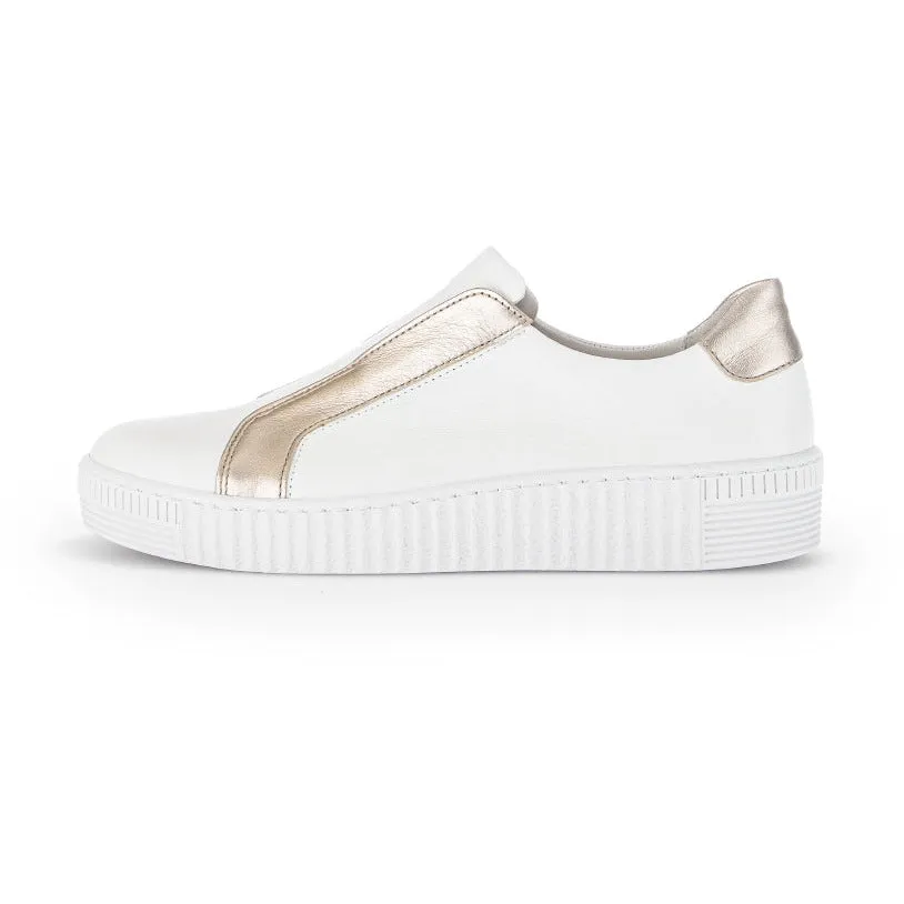 Gabor Wye (23.335.23) - Ladies Slip On Trainer in White& Rose