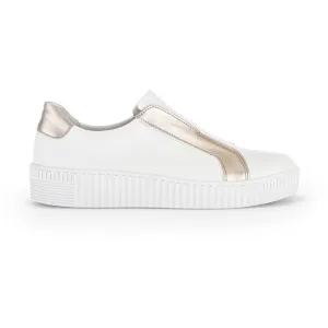 Gabor Wye (23.335.23) - Ladies Slip On Trainer in White& Rose
