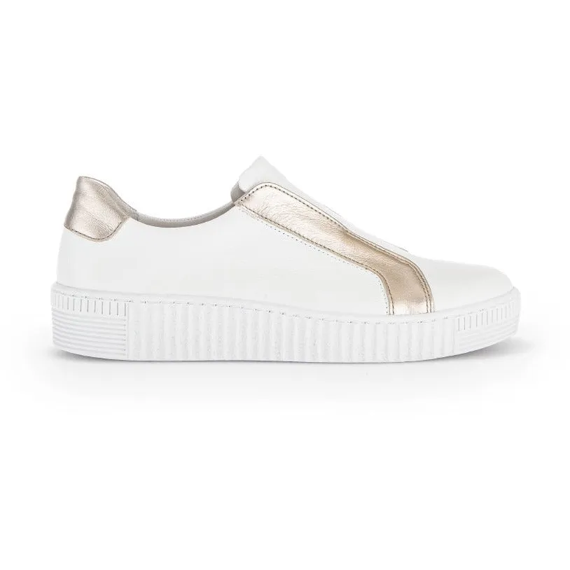 Gabor Wye (23.335.23) - Ladies Slip On Trainer in White& Rose