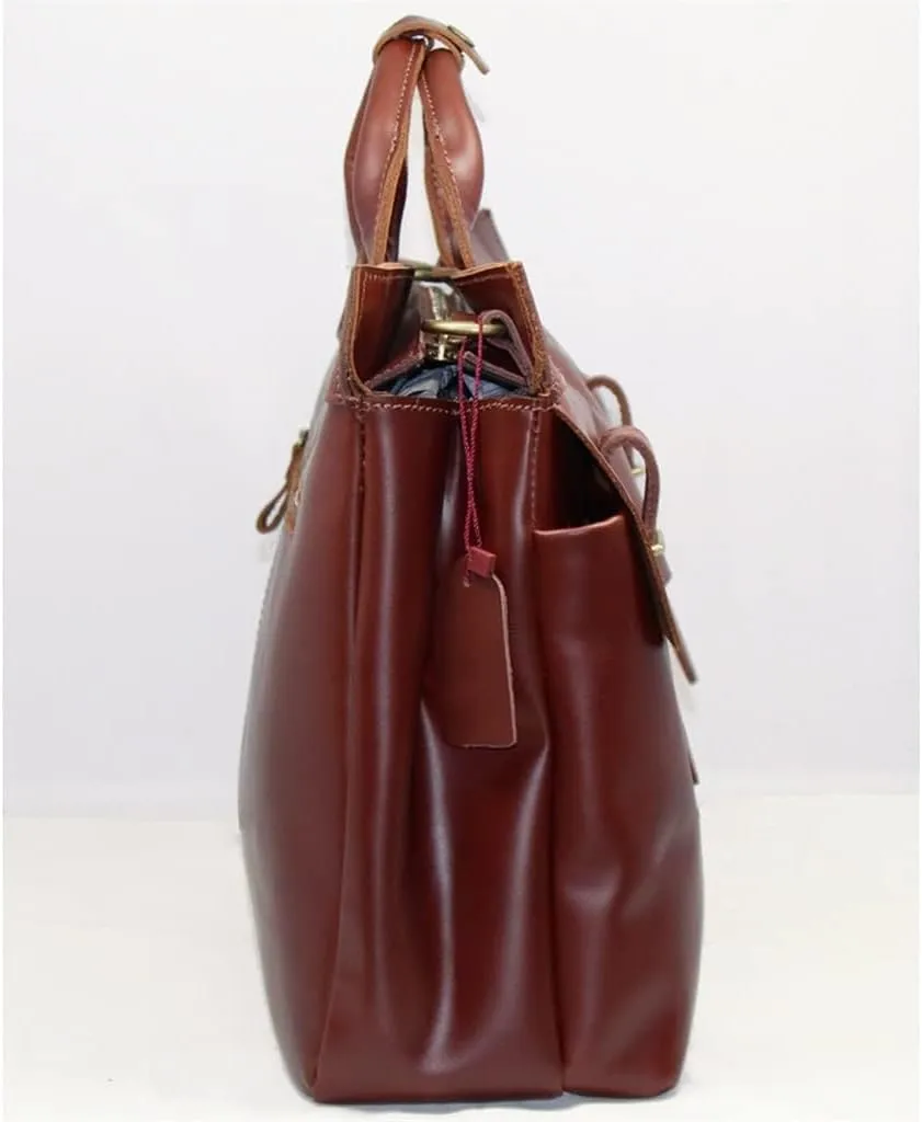 Genuine Leather Men's Briefcase Business Bag Leather Laptop Briefcase Men Shoulder Bag Messenger Bag Tote Handbag