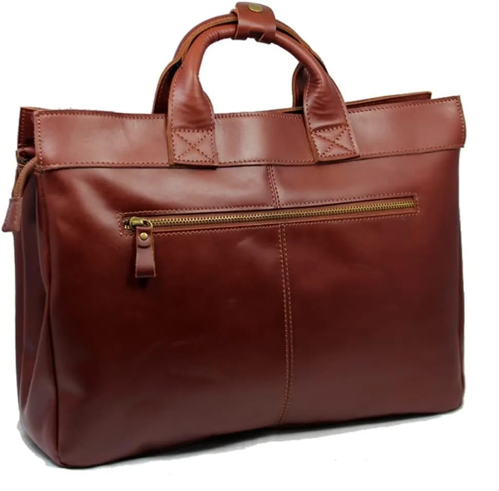 Genuine Leather Men's Briefcase Business Bag Leather Laptop Briefcase Men Shoulder Bag Messenger Bag Tote Handbag