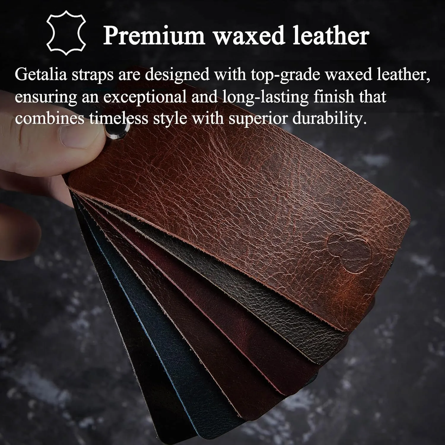 Getalia leather Watch Band Retro Oil wax Genuine Leather,18mm 19mm 20mm 21mm 22mm Quick Release Foldover Clasp Replacement Watch Straps for Men and Women