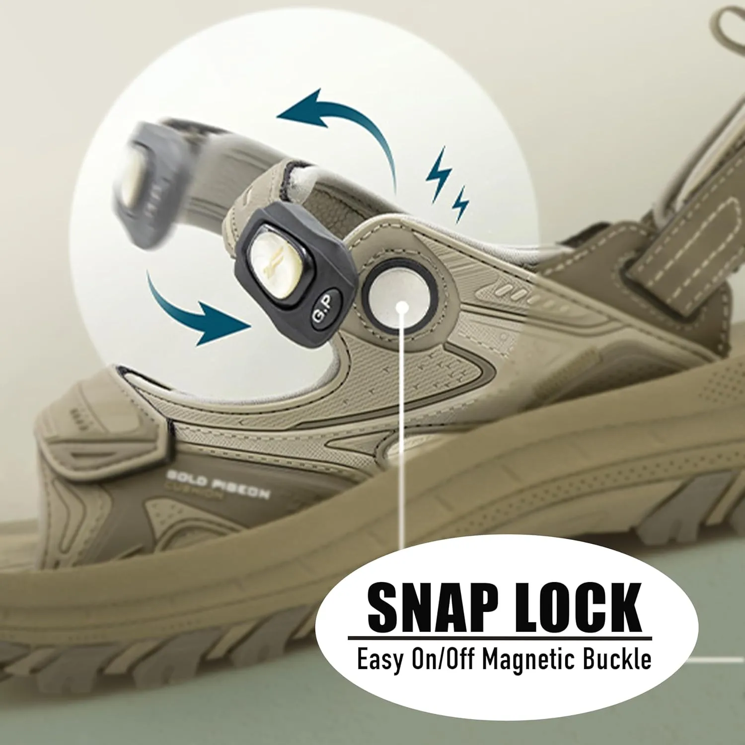 Gold Pigeon Shoes SIGNATURE Easy Snap Buckle Unisex -Child Outdoor Water Sandal for Kids Toddler Boys Girls