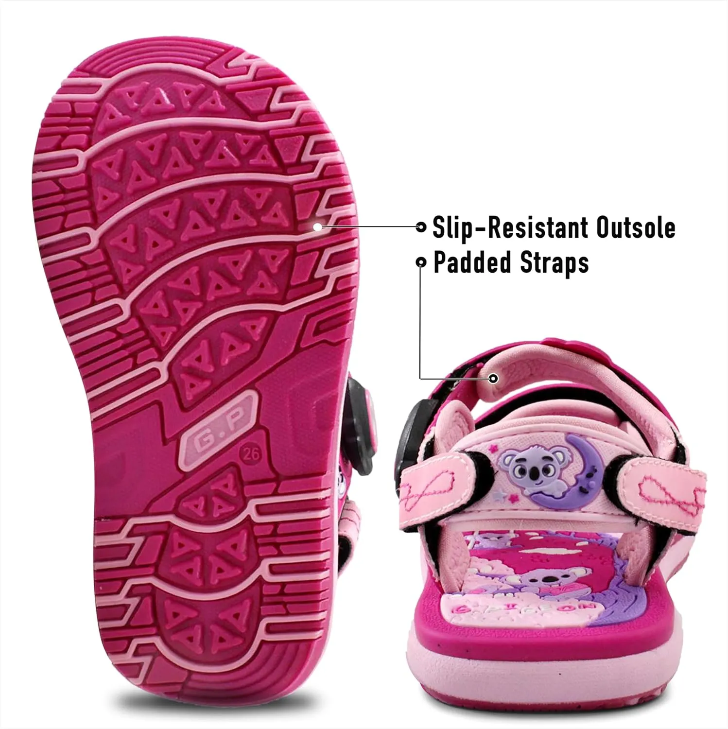 Gold Pigeon Shoes SIGNATURE Easy Snap Buckle Unisex -Child Outdoor Water Sandal for Kids Toddler Boys Girls