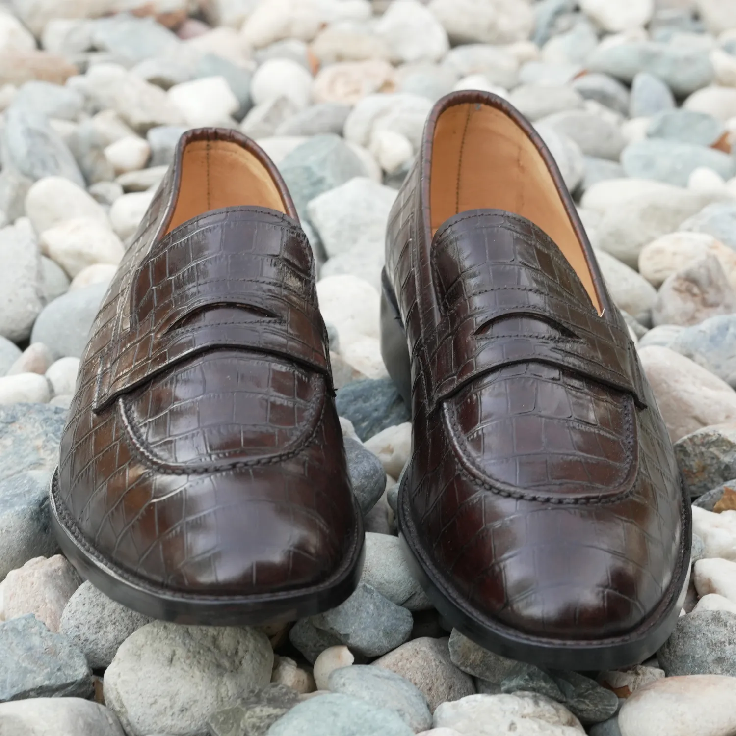 Handmade Moc-Toe Loafer Slip-On Full-Grain Leather Men’s Casual Shoes