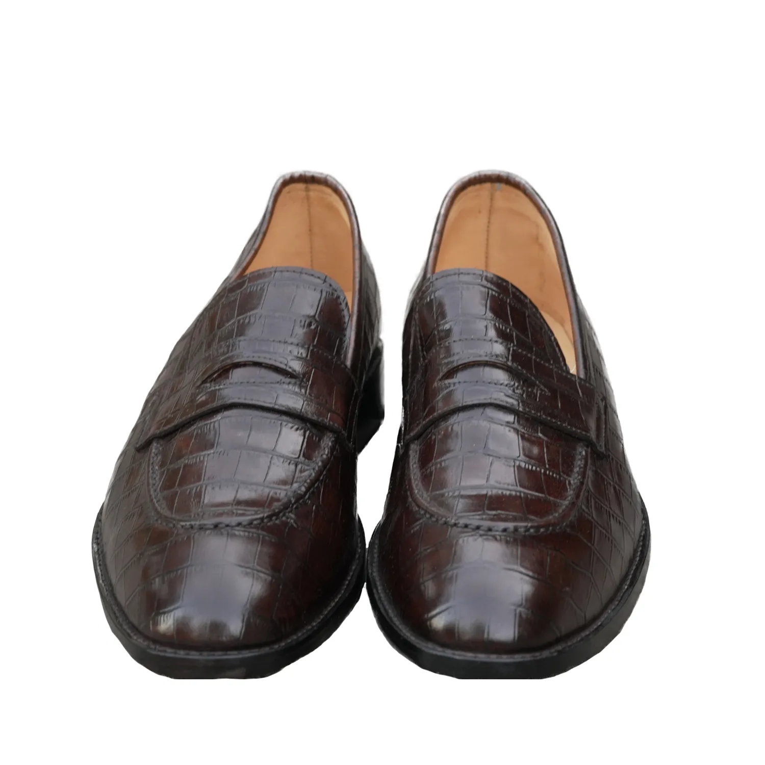 Handmade Moc-Toe Loafer Slip-On Full-Grain Leather Men’s Casual Shoes