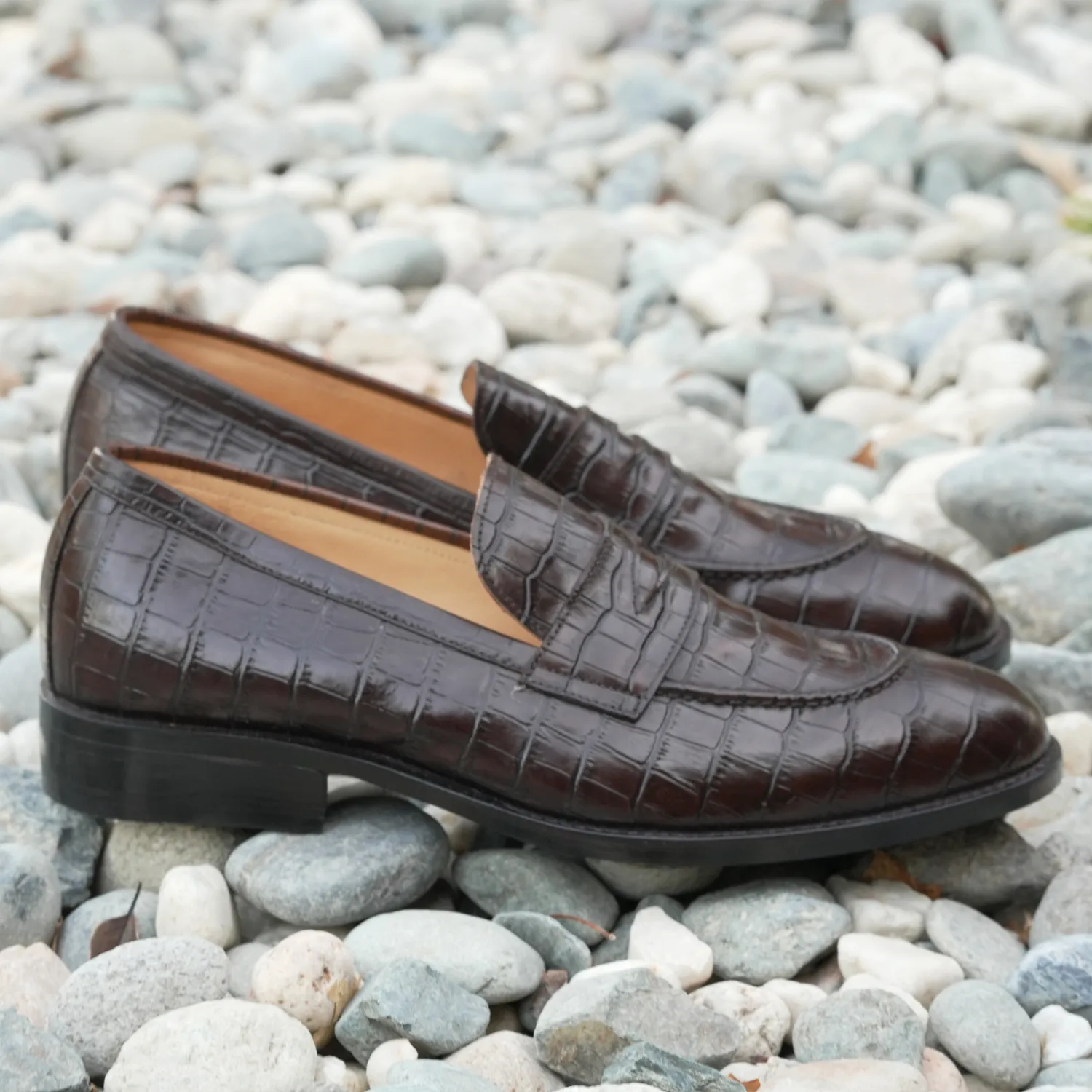 Handmade Moc-Toe Loafer Slip-On Full-Grain Leather Men’s Casual Shoes