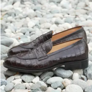 Handmade Moc-Toe Loafer Slip-On Full-Grain Leather Men’s Casual Shoes