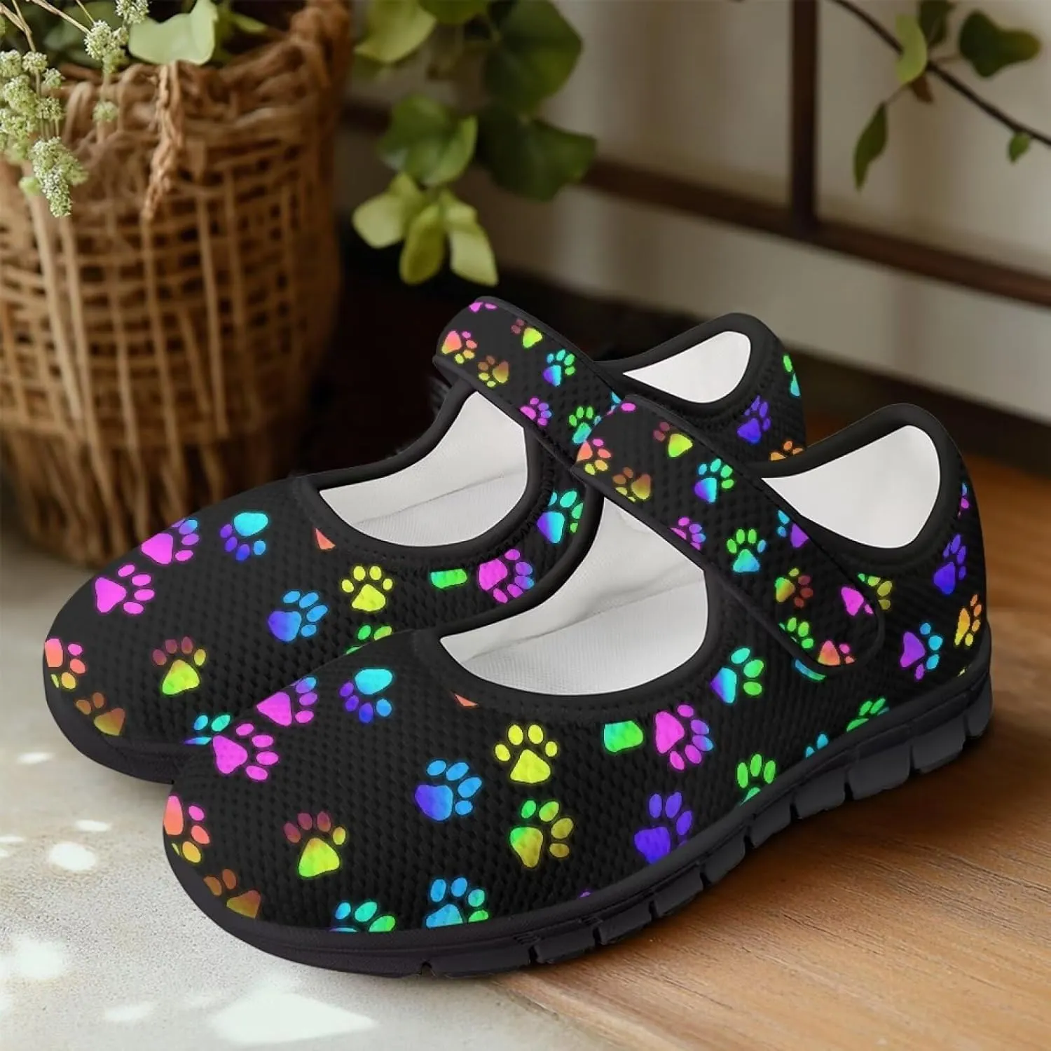 Howilath Heart Love Women's Ballet Flats Round Toe Mary Janes Casual Flats Shoes Ballerina Shoes for Party Wedding Work
