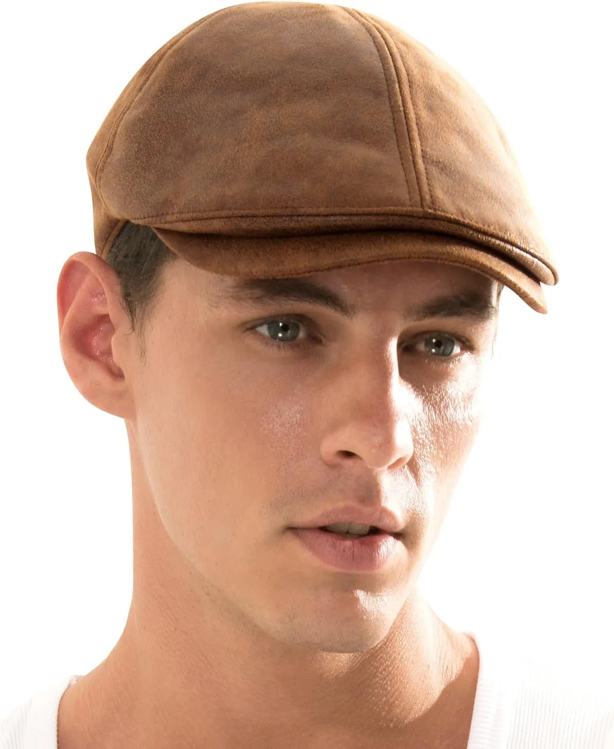 ililily Flat Cap Vintage Cabbie Hat Gatsby Ivy Irish Hunting Newsboy Stretch-fit