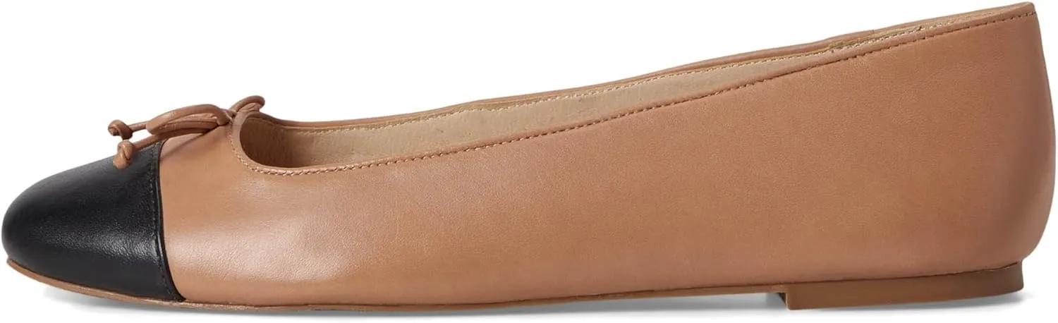 Jack Rogers Women's Kenlyn Cap Toe Ballet-Leather Flat