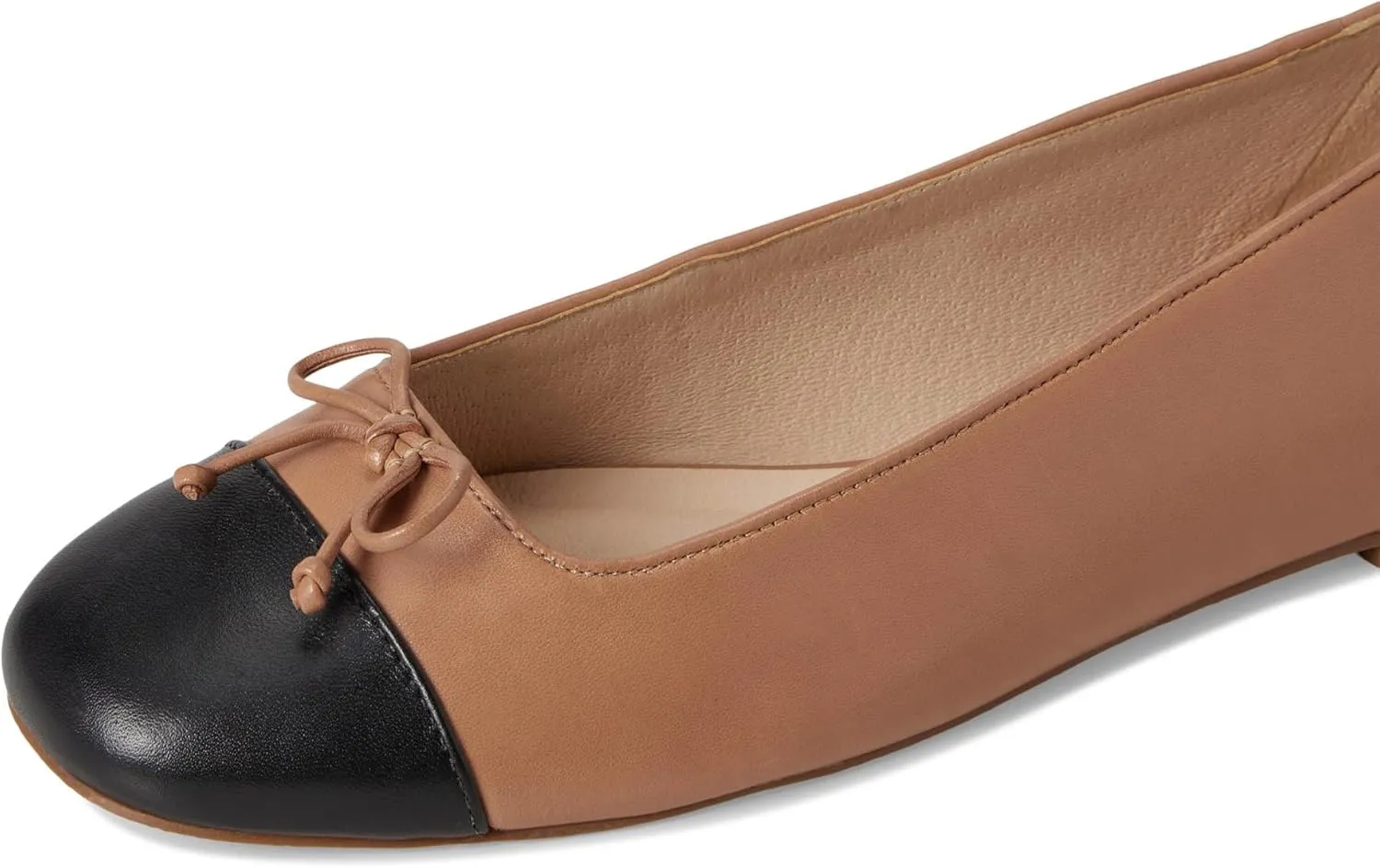 Jack Rogers Women's Kenlyn Cap Toe Ballet-Leather Flat