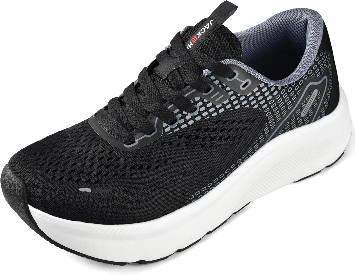 JACKSHIBO Wide Toe Box Shoes for Men Arch Support Shoes Wide Width Sneakers for Running Walking Athletic Tennis Orthopedic Plantar Fasciitis Workout with Thick Cushioned Zero Drop Sole