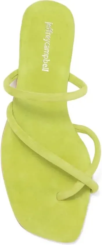 Jeffrey Campbell Rania Natural Suede Flip Flop Open Toe Strappy Flat Sandals