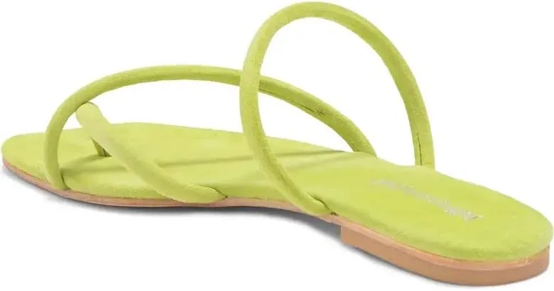 Jeffrey Campbell Rania Natural Suede Flip Flop Open Toe Strappy Flat Sandals