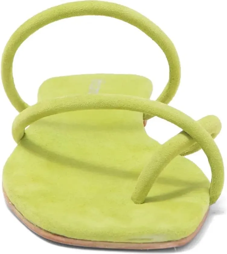 Jeffrey Campbell Rania Natural Suede Flip Flop Open Toe Strappy Flat Sandals