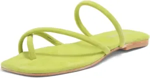 Jeffrey Campbell Rania Natural Suede Flip Flop Open Toe Strappy Flat Sandals