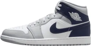 Jordan Men's 1 Mid White/Midnight Navy-Wolf Grey (DQ8426 104)