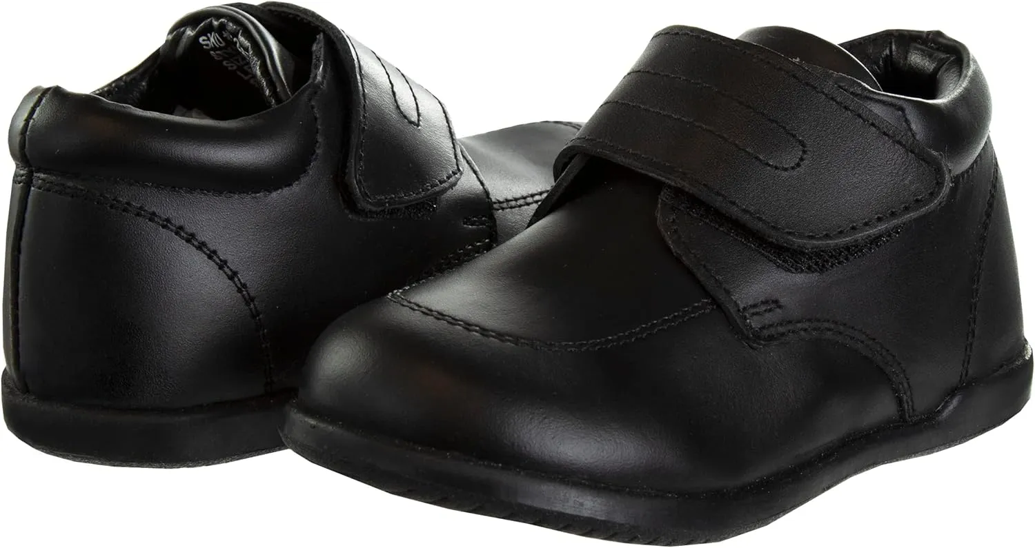 Josmo Baby-Girl's Smart Walking Shoes Nonslip Boys First Step Walker Leather Non-Slip Bottom High top Dress Boots