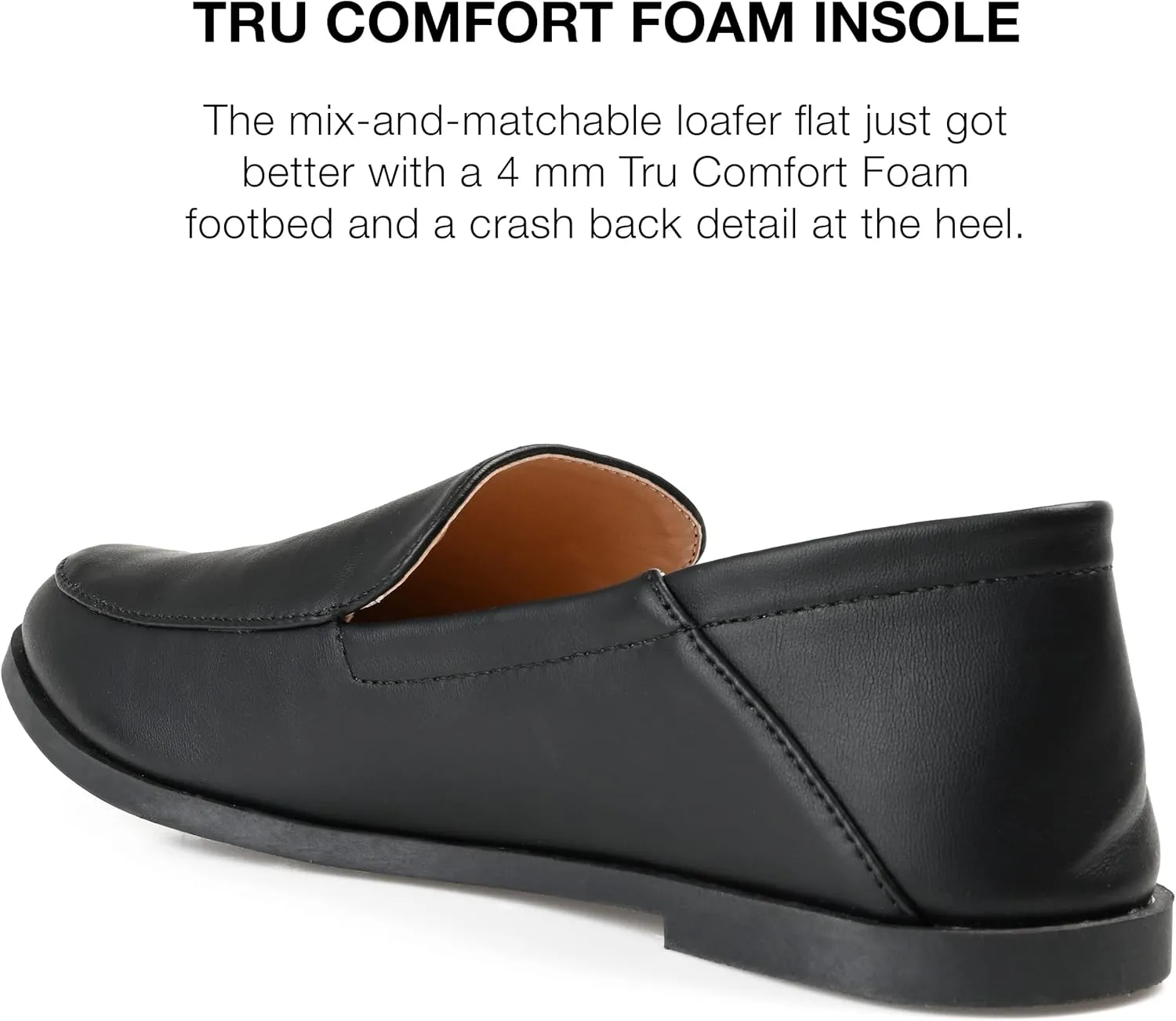 Journee Collection Womens Leather Flat Loafers