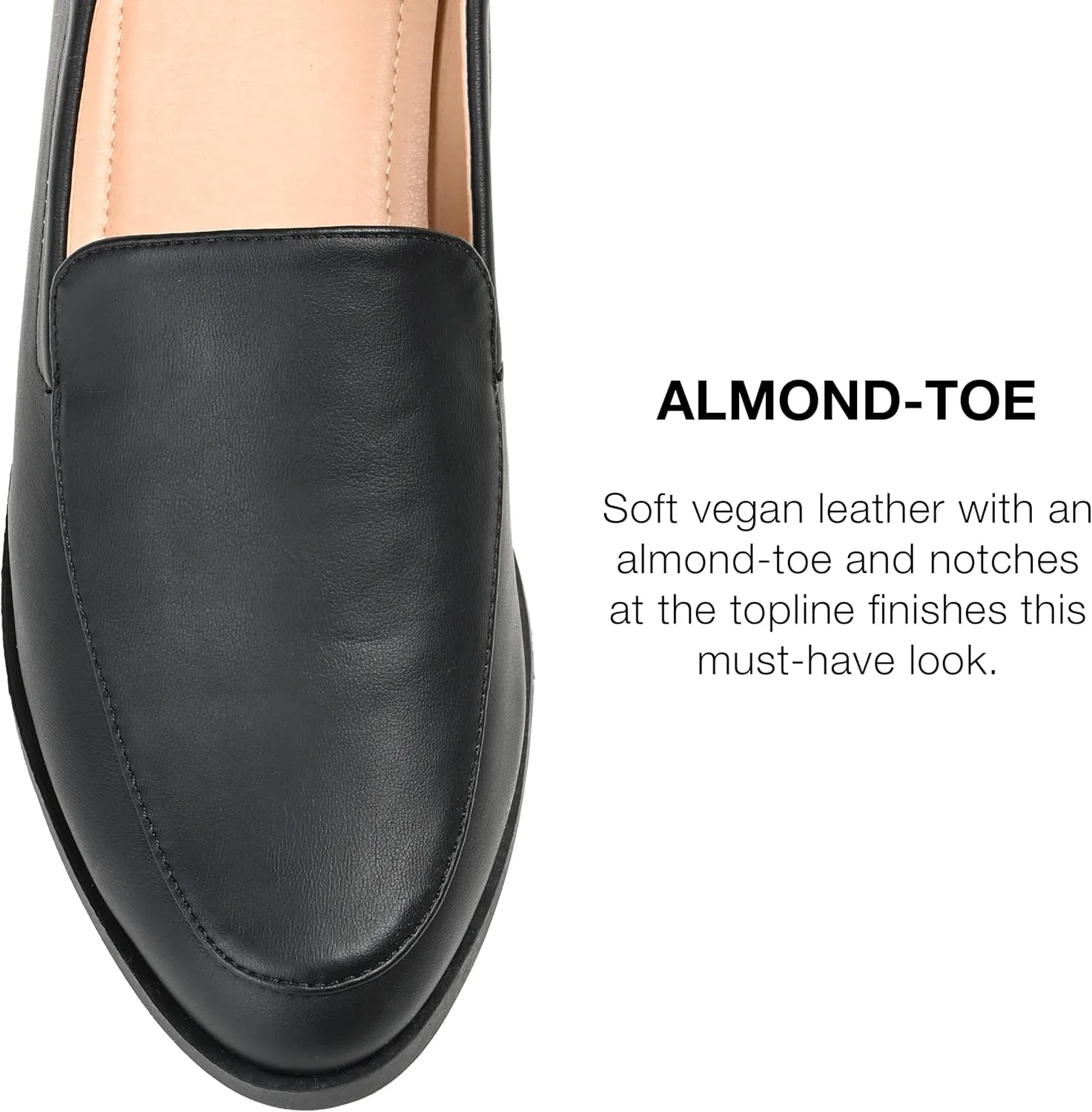 Journee Collection Womens Leather Flat Loafers