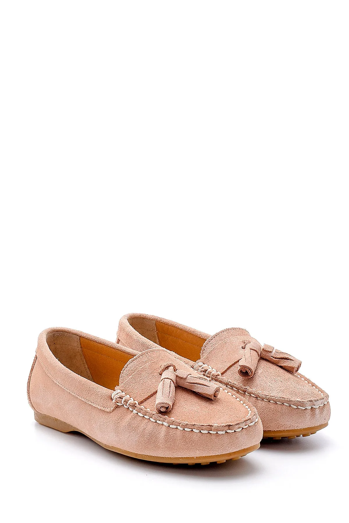 Kadın Süet Püskül Detaylı Loafer