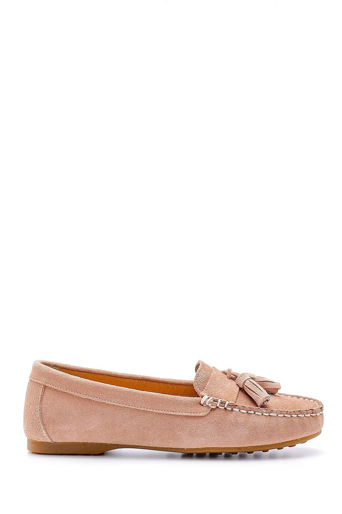 Kadın Süet Püskül Detaylı Loafer