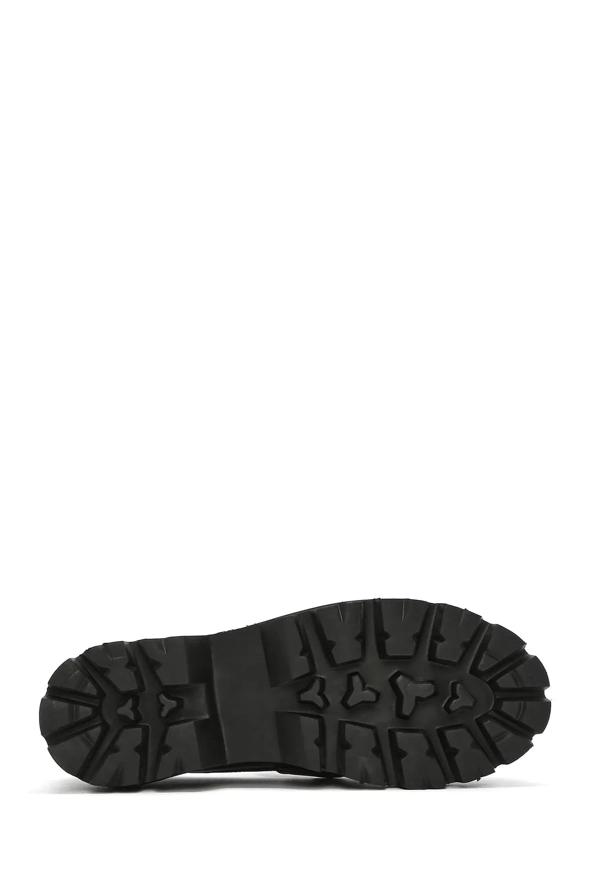 Kadın Siyah Kalın Tabanlı Deri Maskülen Loafer